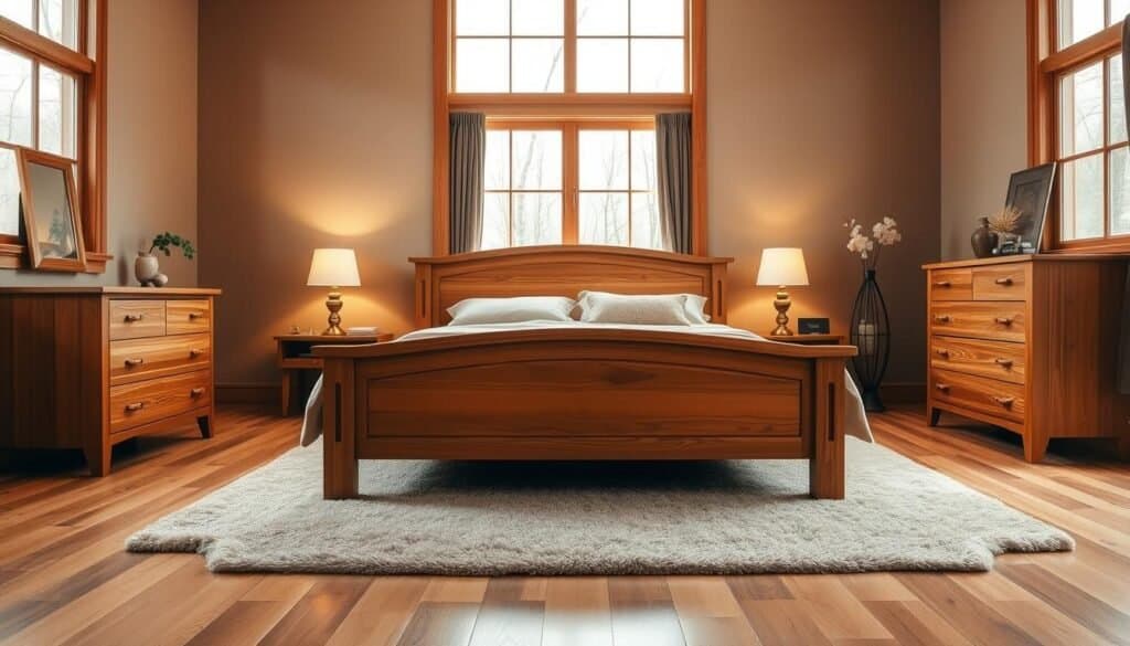bedroom wood finishes