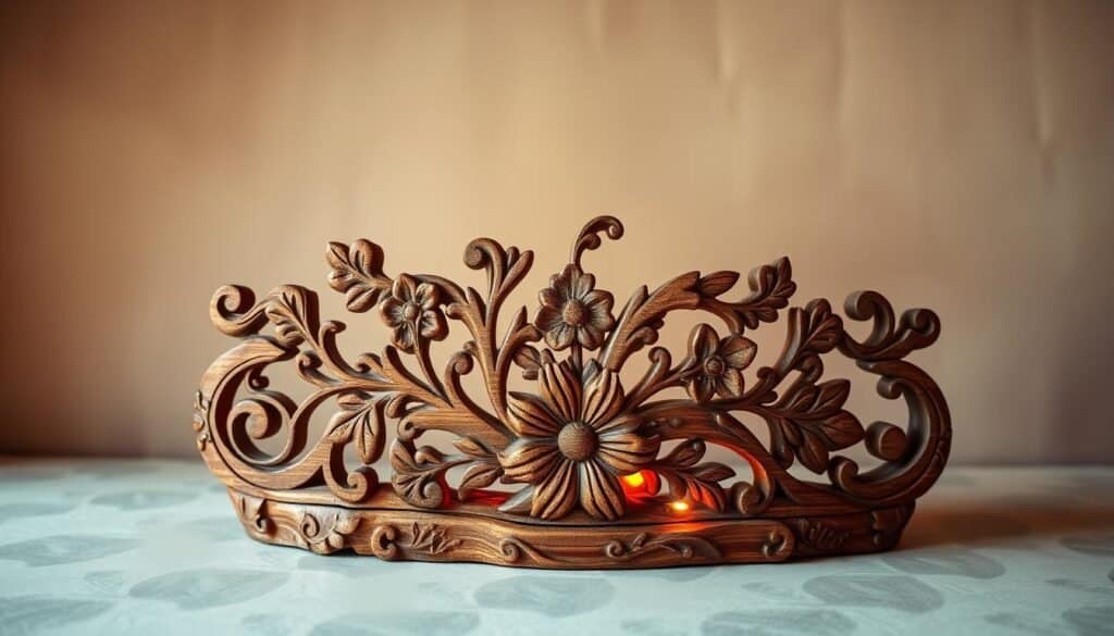 carved wooden decor