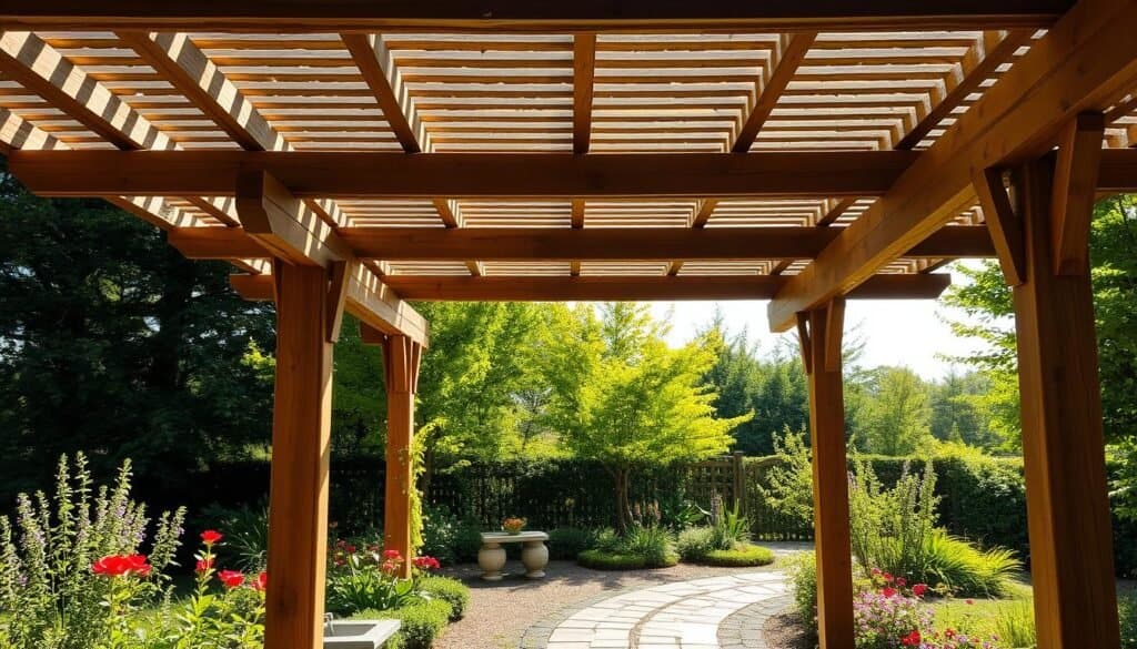 classic wooden pergola