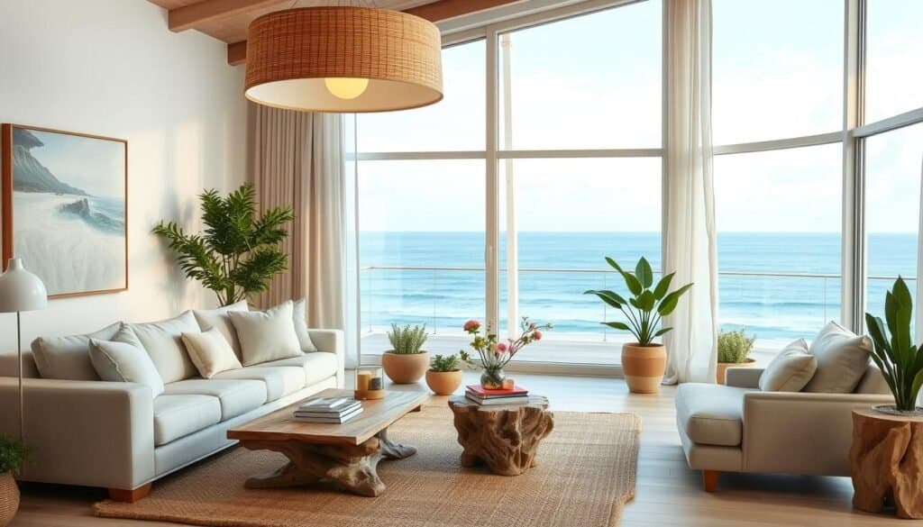 coastal-inspired living room