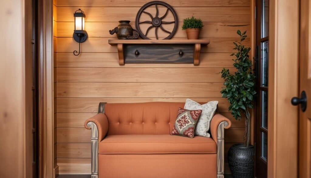 cozy entryway seating