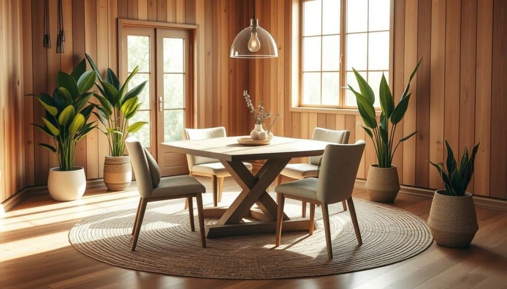 dining spaces with natural materials