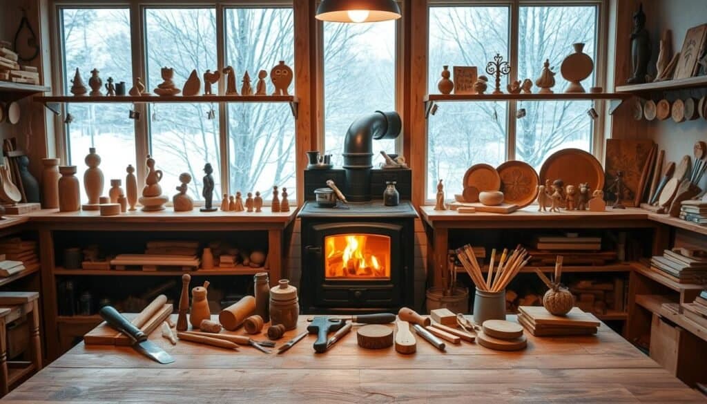 diy winter wood decor projects workspace