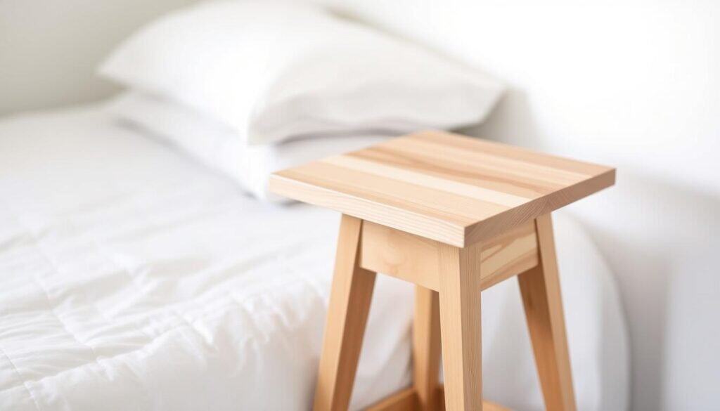 diy wooden bedside table