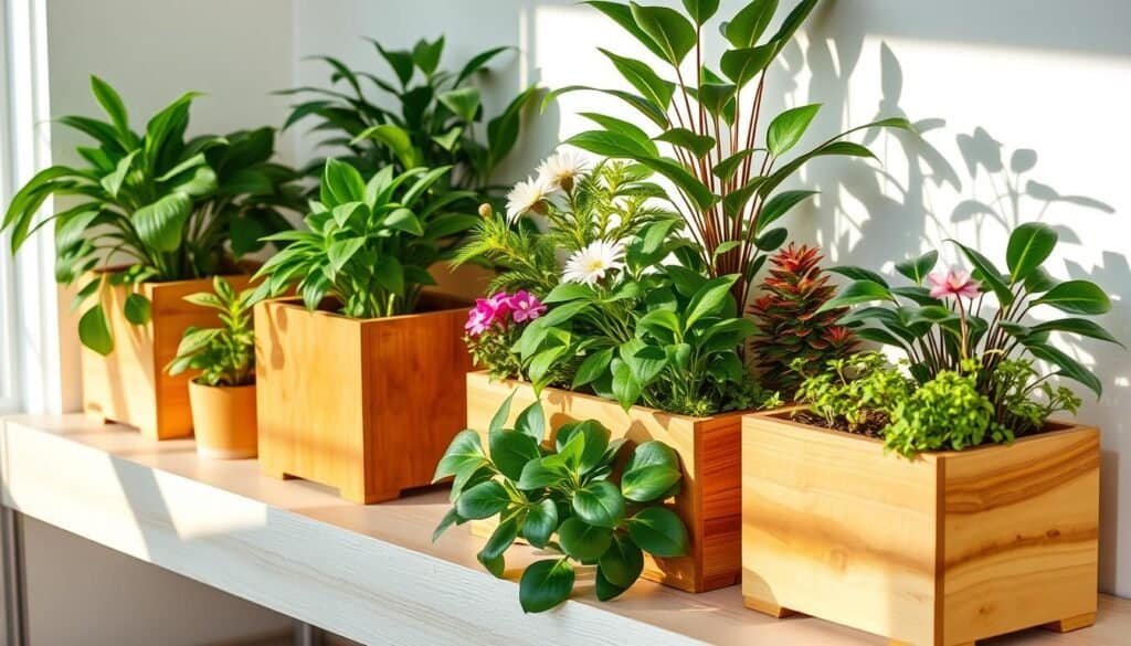 eco-friendly wood planters