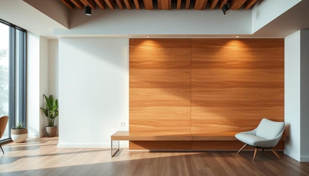 enhancing modern spaces with wood grain