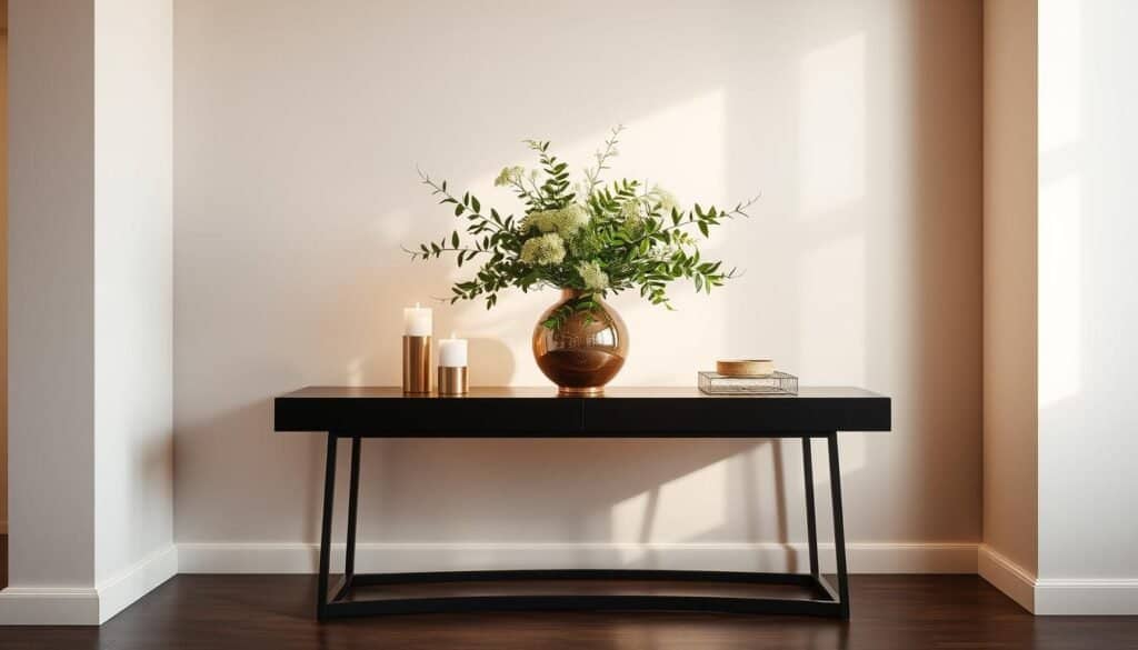 entryway table decor