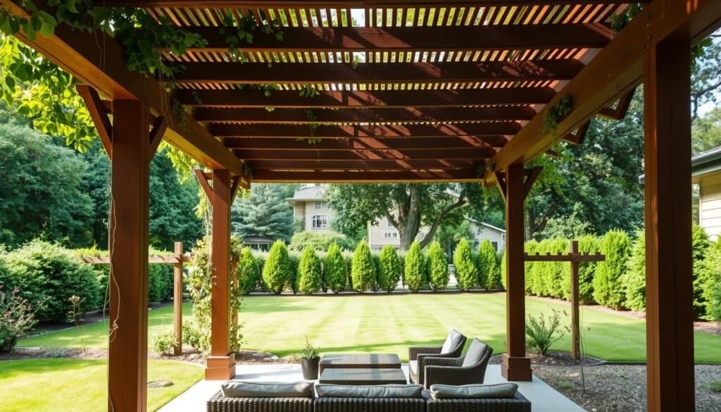 freestanding pergola retreats