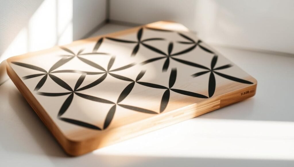 geometric pattern cutting board