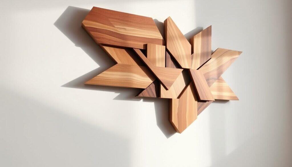 geometric wood wall art