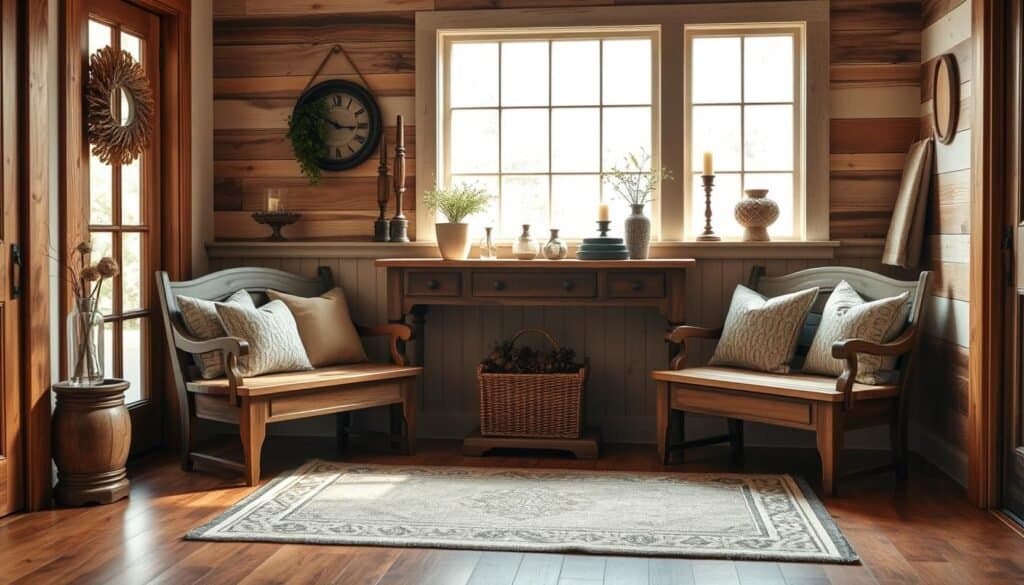 hall benches entry