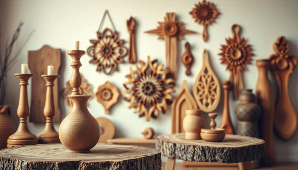 handcrafted wooden decor