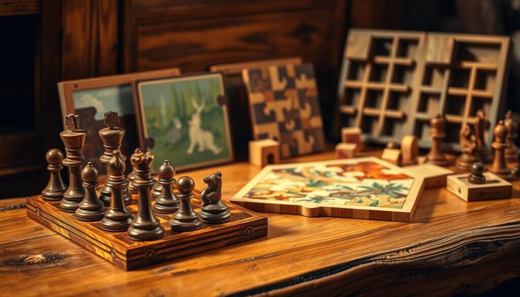 handcrafted wooden games