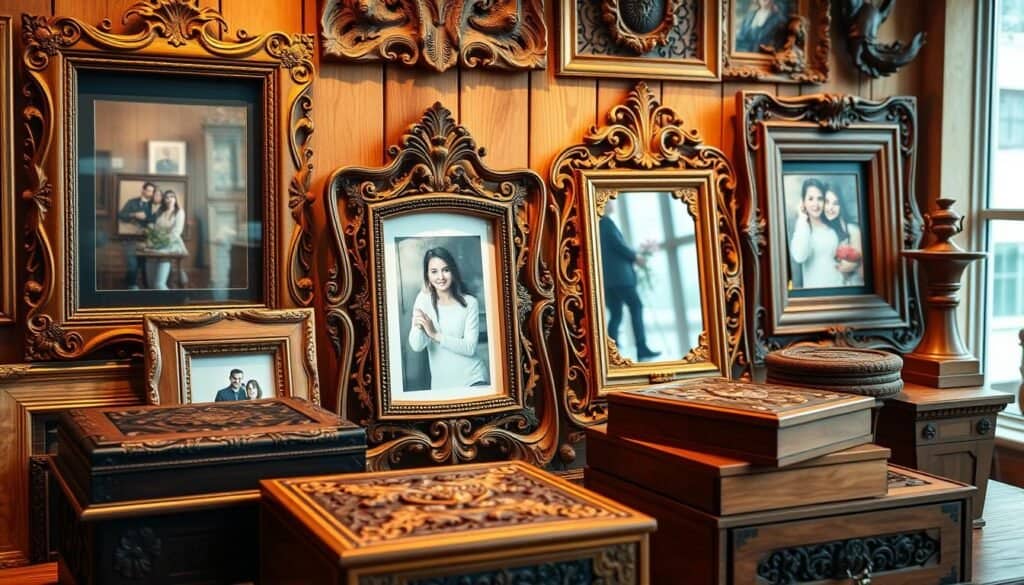 handcrafted wooden photo frames
