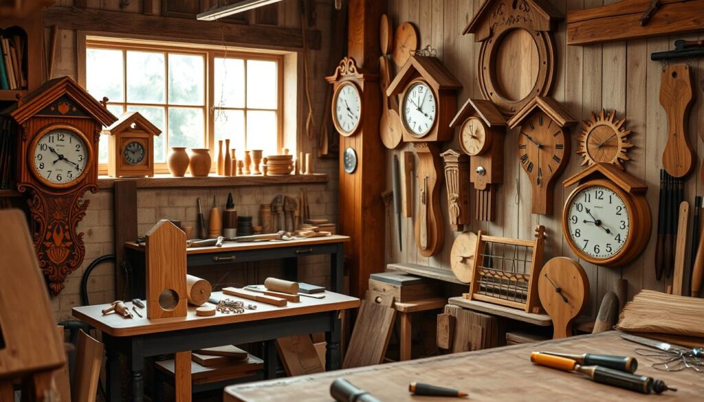 handcrafted wooden wall clocks