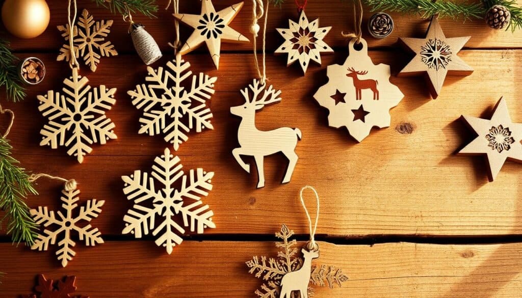 handmade wooden Christmas ornaments