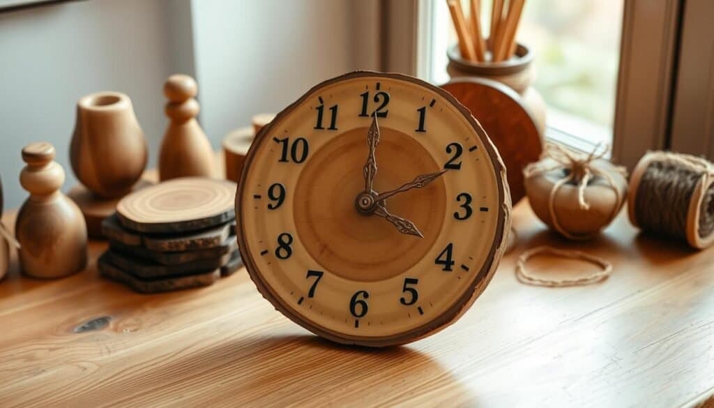 handmade wooden clocks