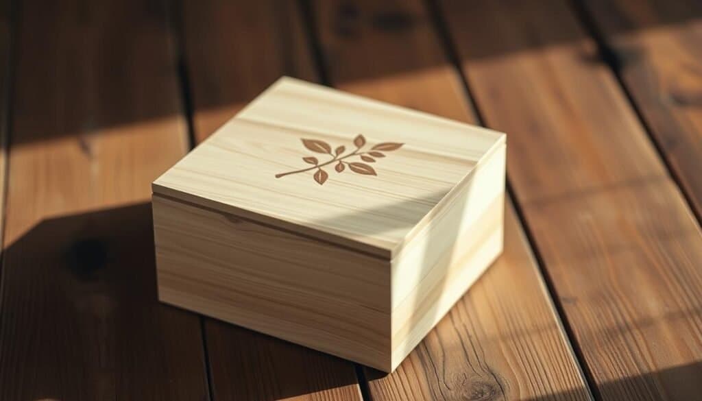 handmade wooden gift packaging