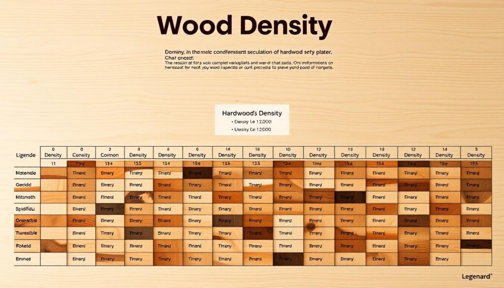 hardwood density chart