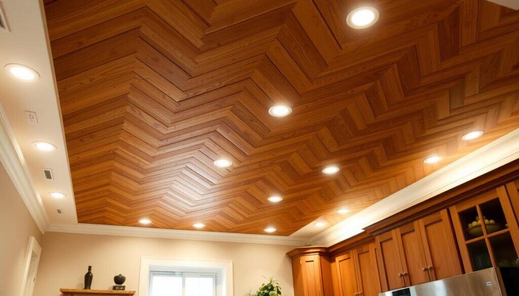 hidden wooden ceiling treatments