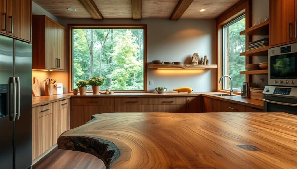 live edge kitchen elements