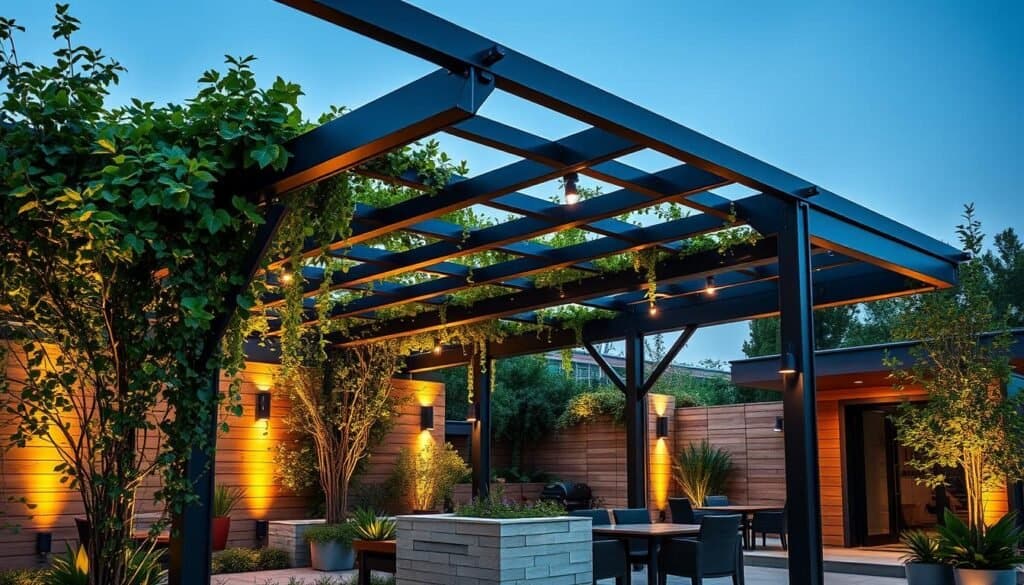 metal and alternative material pergolas