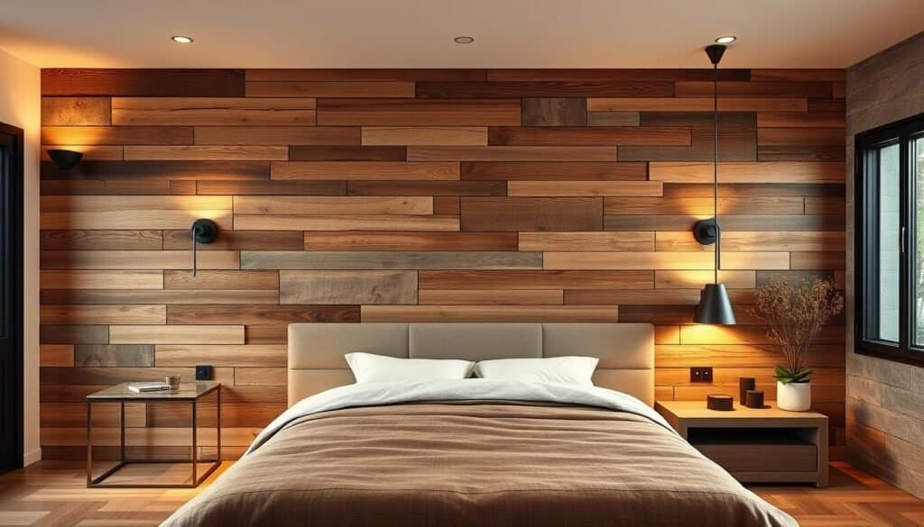 mixed material wood walls