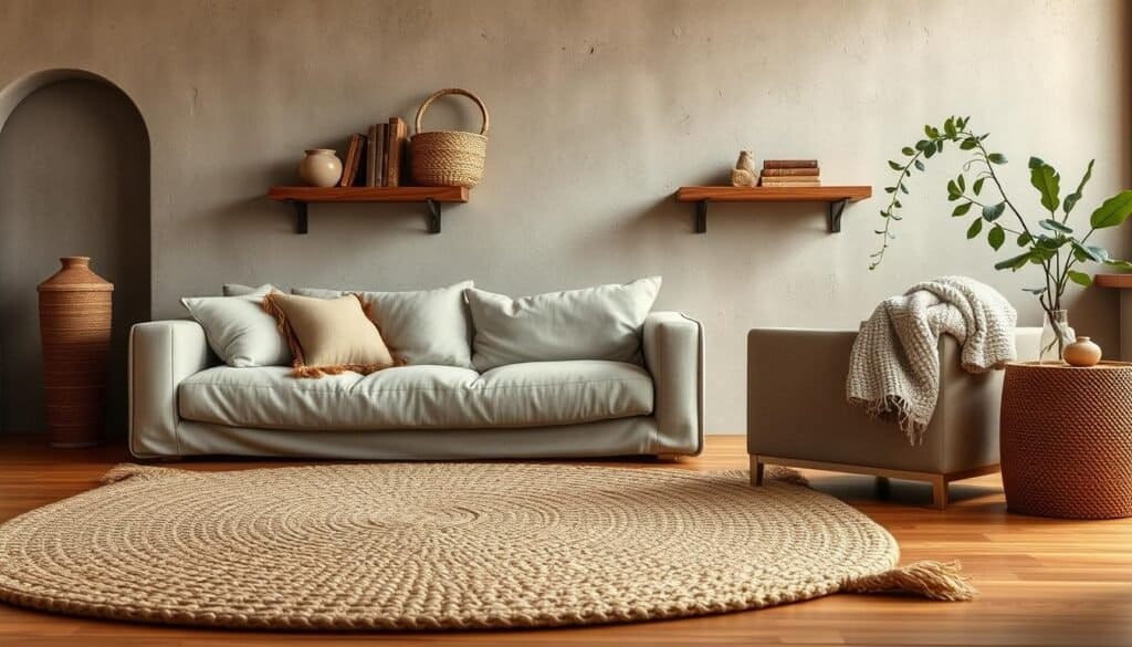 mixing textures in living room