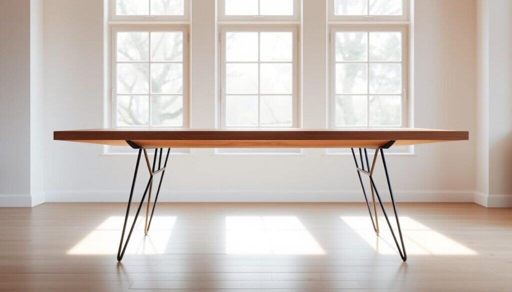 modern minimalist wood dining table