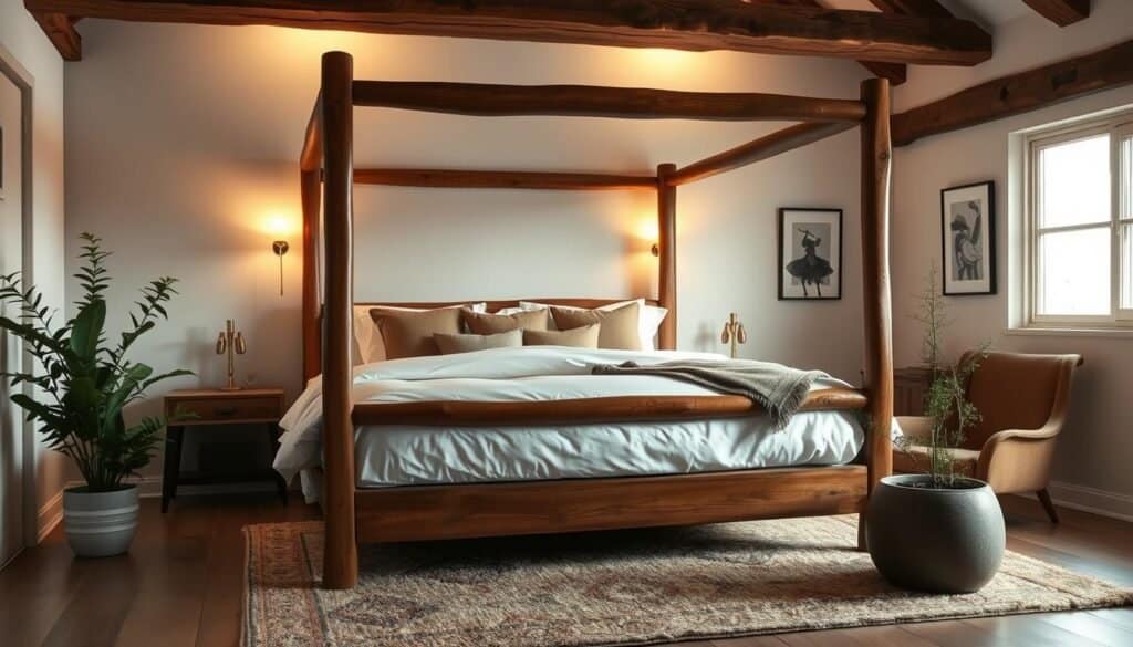 modern rustic bedroom