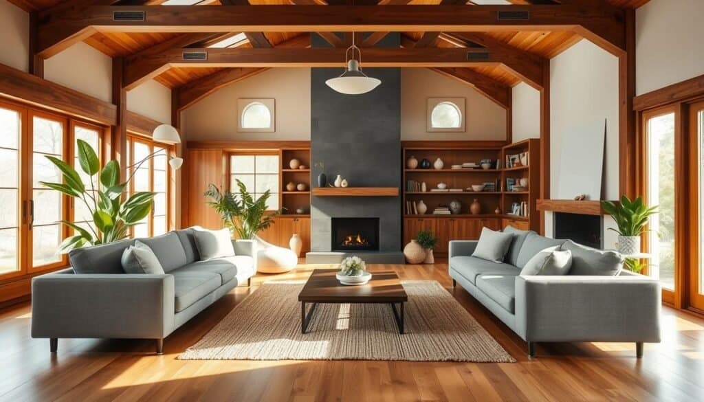 modern rustic living room