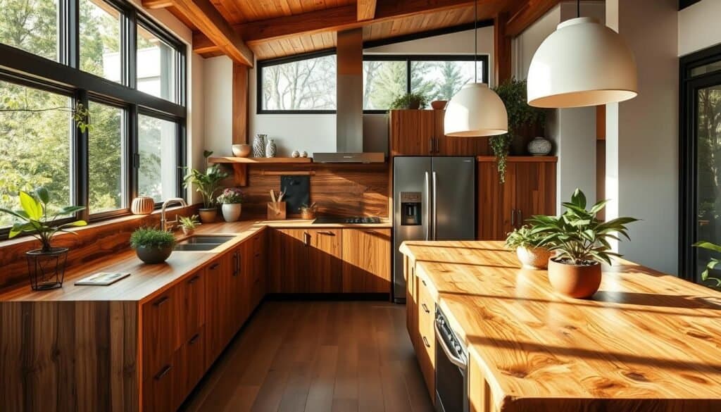 natural elements in kitchen design