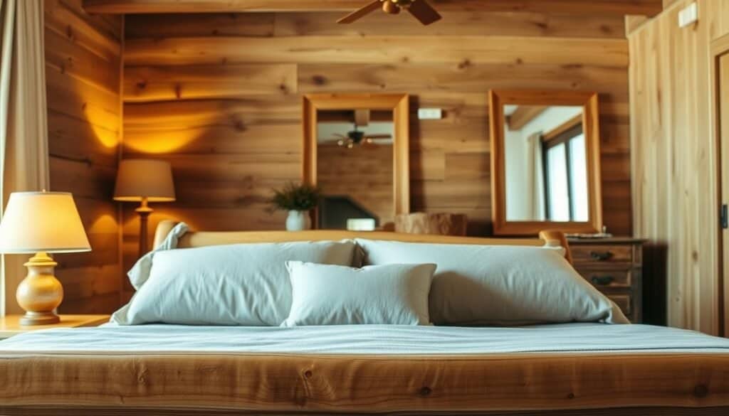 natural wood bedroom decor