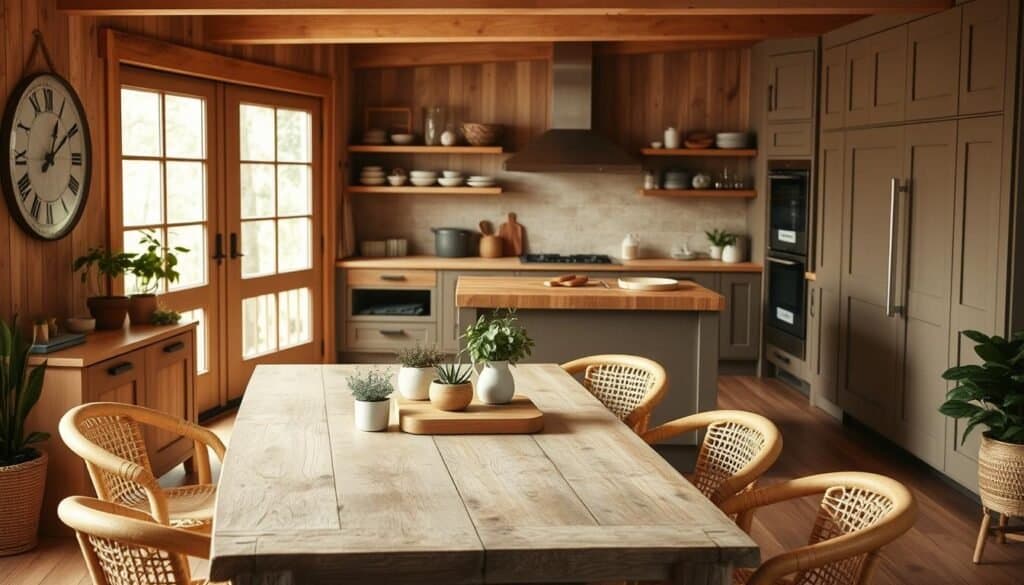 natural wood kitchen decor