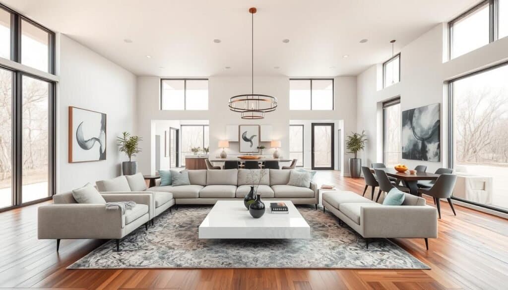 open concept living room design