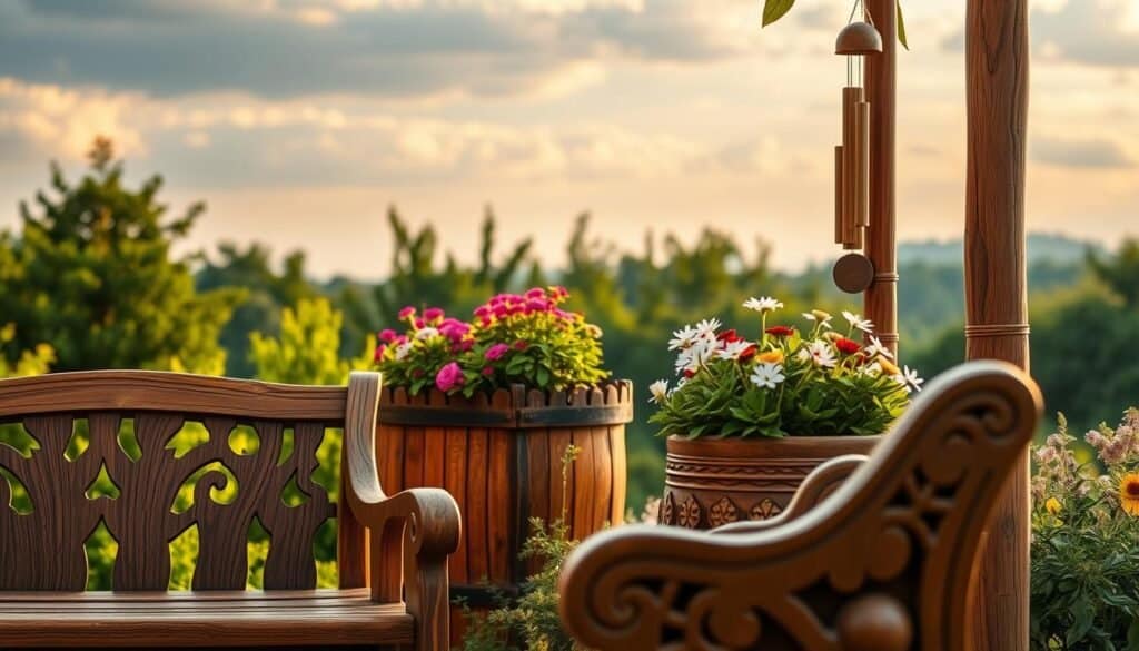 outdoor wood decor inspiration