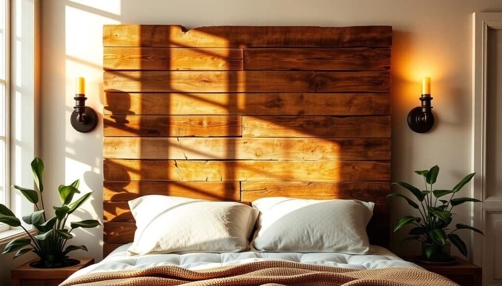 pallet wood headboard