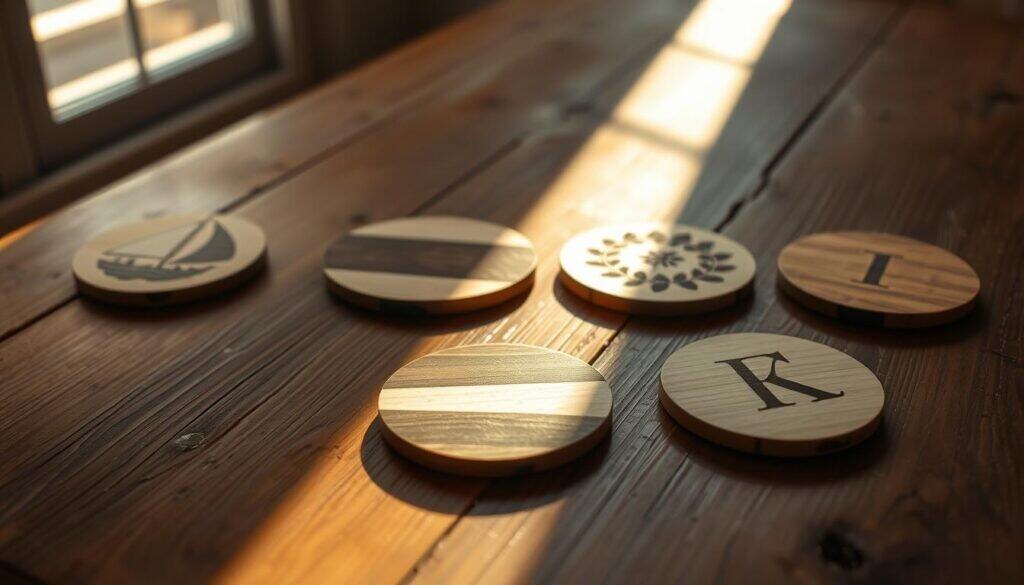 personalized wooden coasters