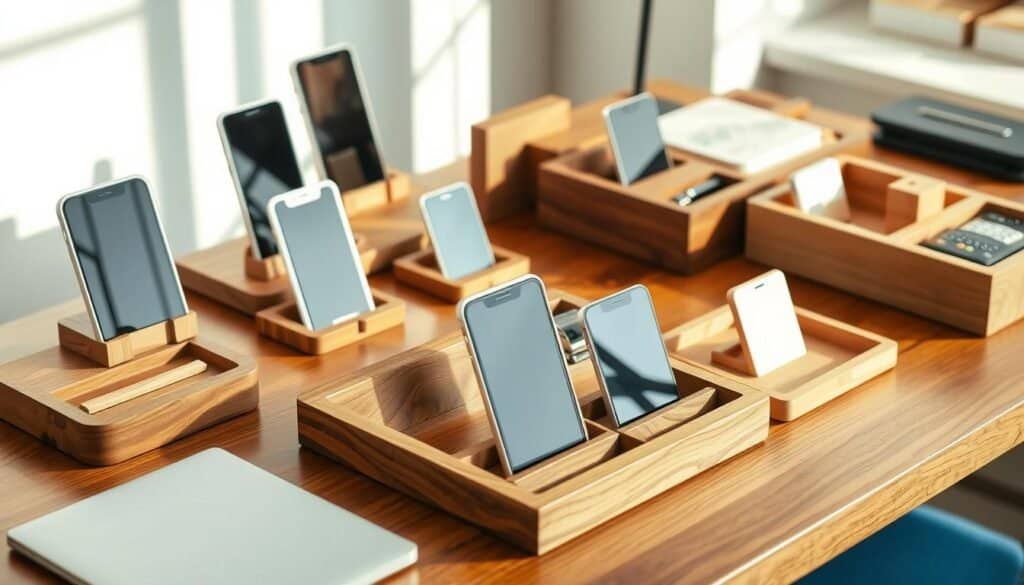 phone stands and desk organizers