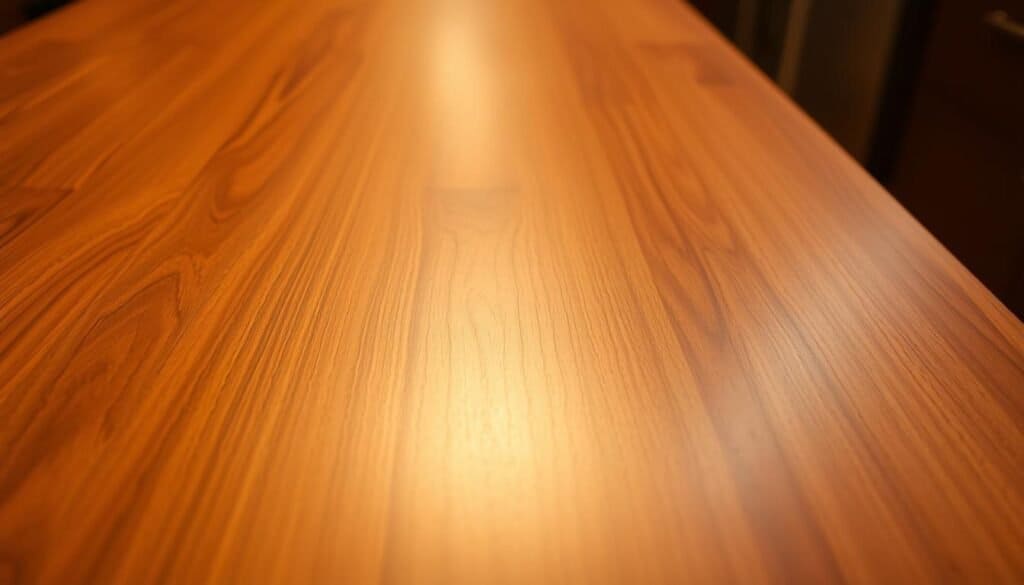 polished wood finish