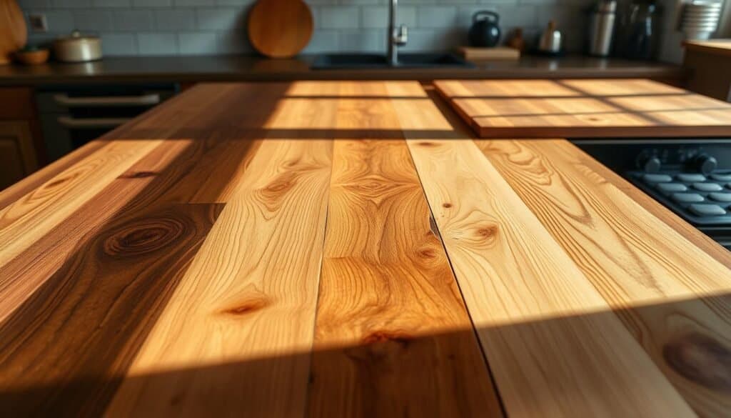 popular wood types for kitchen features