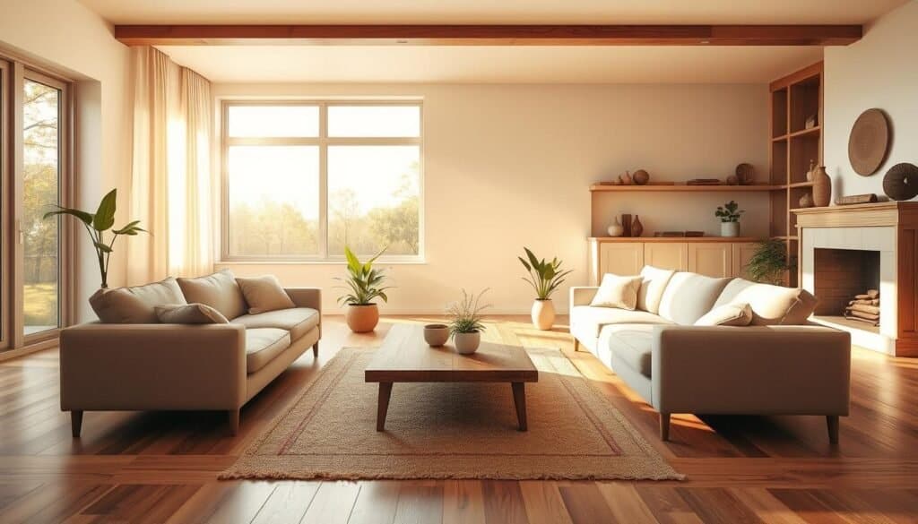 preparing living room space