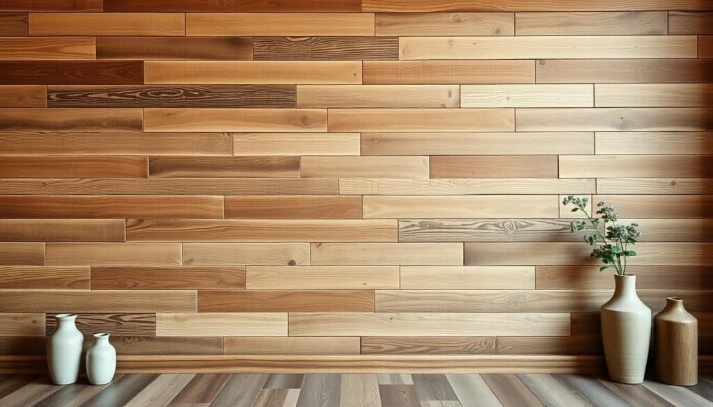 reclaimed wood accent wall