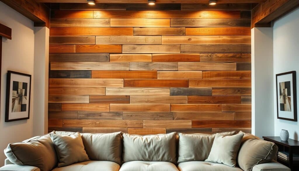reclaimed wood accent walls