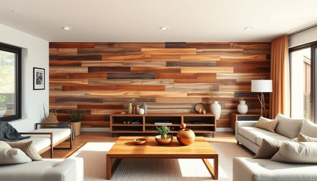 reclaimed wood feature walls