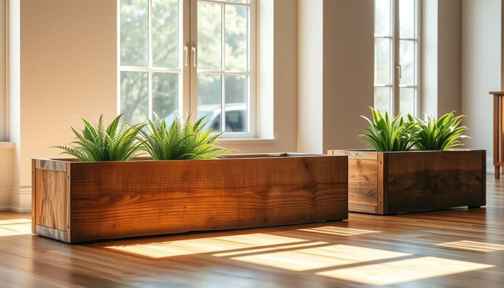 reclaimed wood planter boxes