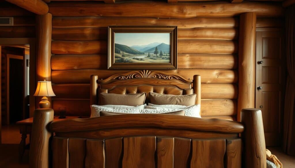 rustic bedroom wood décor ideas