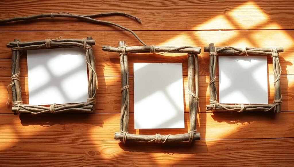 rustic branch picture frames