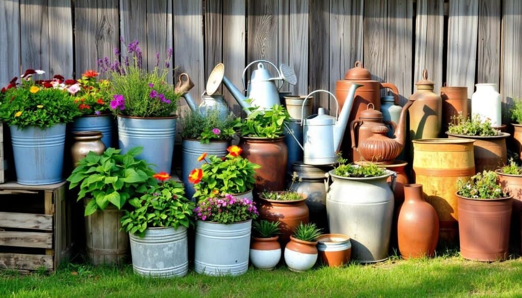 rustic containers