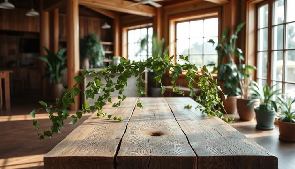 rustic elegance with contemporary greenery